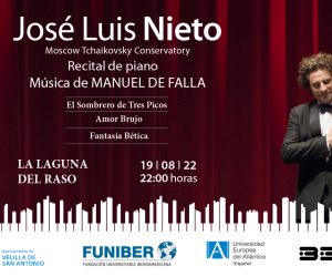 El pianista español José Luis Nieto ofrecerá un concierto en Velilla de San Antonio